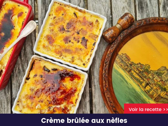 Crème brûlée aux nèfles